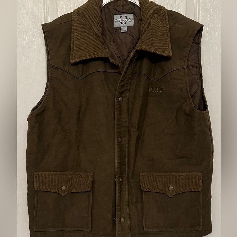 Cowboy Up Button down Vest XL